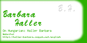 barbara haller business card